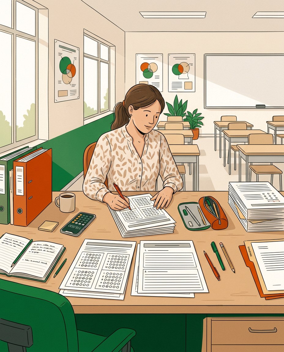 Como diagramar provas e atividades para acelerar a sua correção